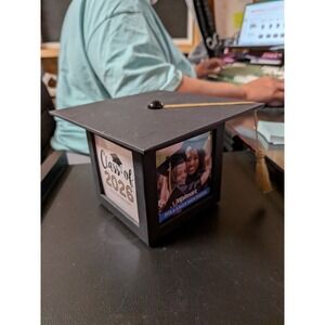 Walmart Graduation Cap Photo Frame Shadow Box Black Gold Tassel Class of 2026